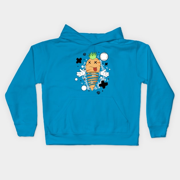 Carrot toon Kids Hoodie by Xillandee